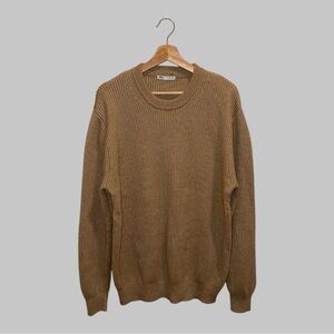 Zara Men’s Tan Ribbed Sweater